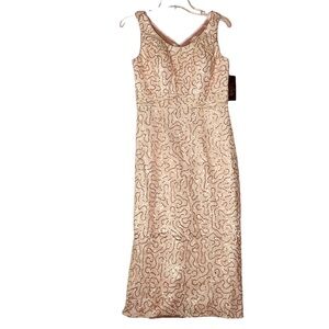 NEW La Belle Rose Pink Sequin Midi Dress Sz 6